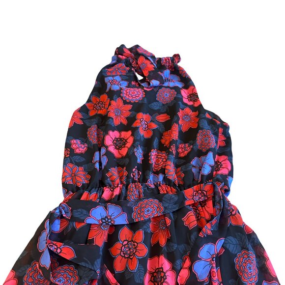 Modcloth Illuminated Elegance Floral Print Maxi Dress Halter Neck Size Small NWT - Picture 7 of 12